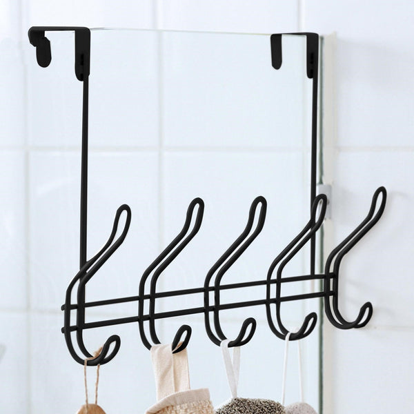 Over The Door 6 Hook Hanger - Organize Your Space with Ease!