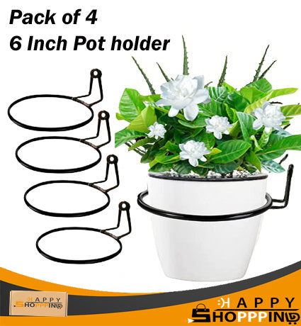 Garden Plant Flower Pot Hanging Rack Stand (Pack of 4) - Happy Shopping