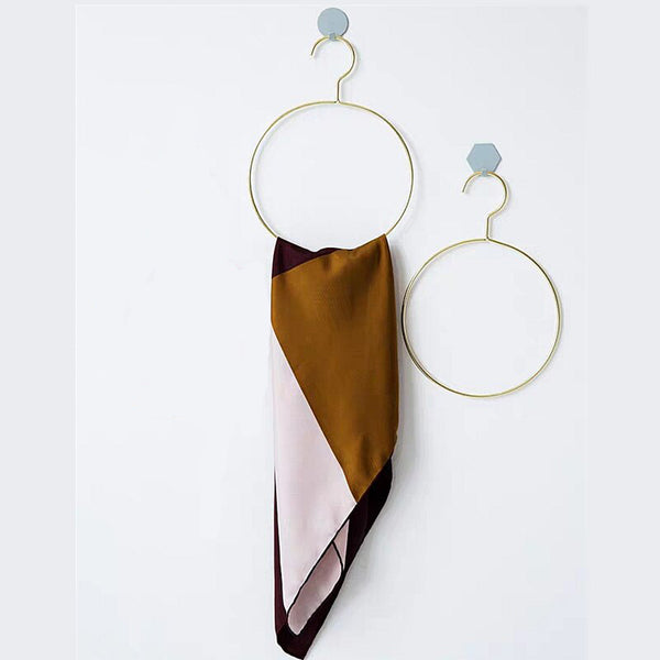 Pack of 2 Fashion Ring Metal Scarf Pants and Shawl Display Hanger - Happy Shopping